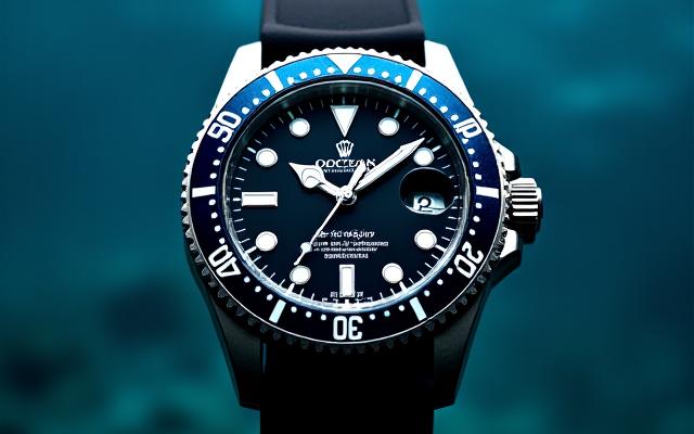 海の達人 自動巻きダイバーズウォッチの文字盤、回転ベゼルとルミナスインデックス